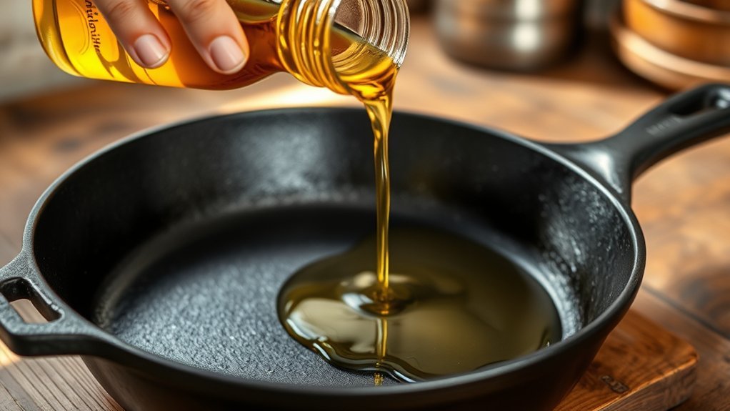 add oil to cast iron