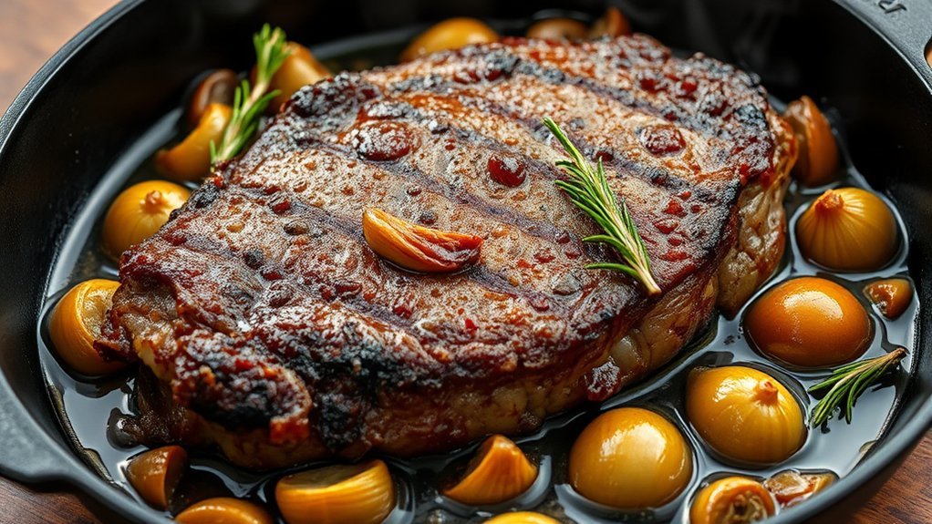 brisket pan seared and braised