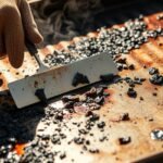 burnt food removal from griddle