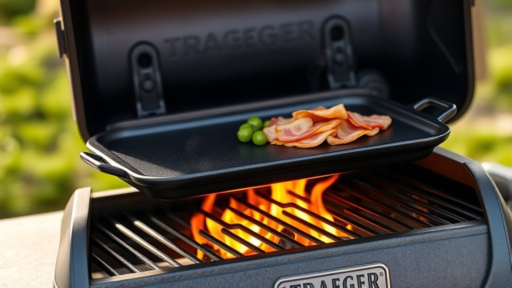 can you place griddle traeger