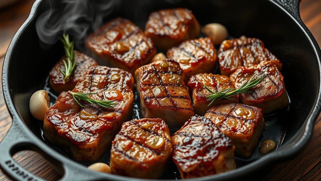 cast iron steak bites instructions