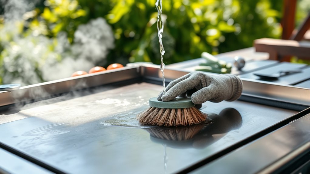 cleaning an outdoor griddle tips