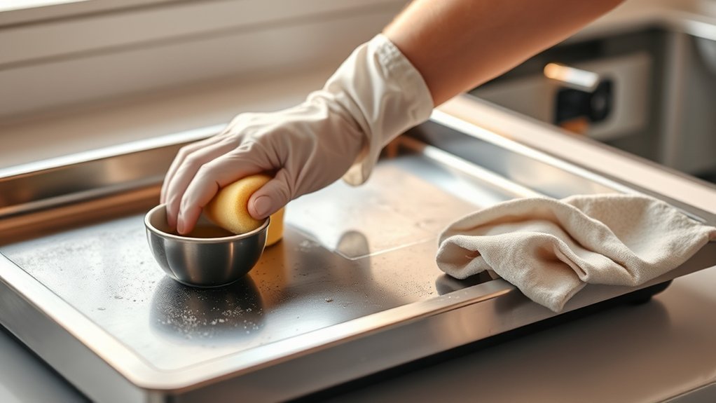 cleaning and seasoning a flat top griddle regularly