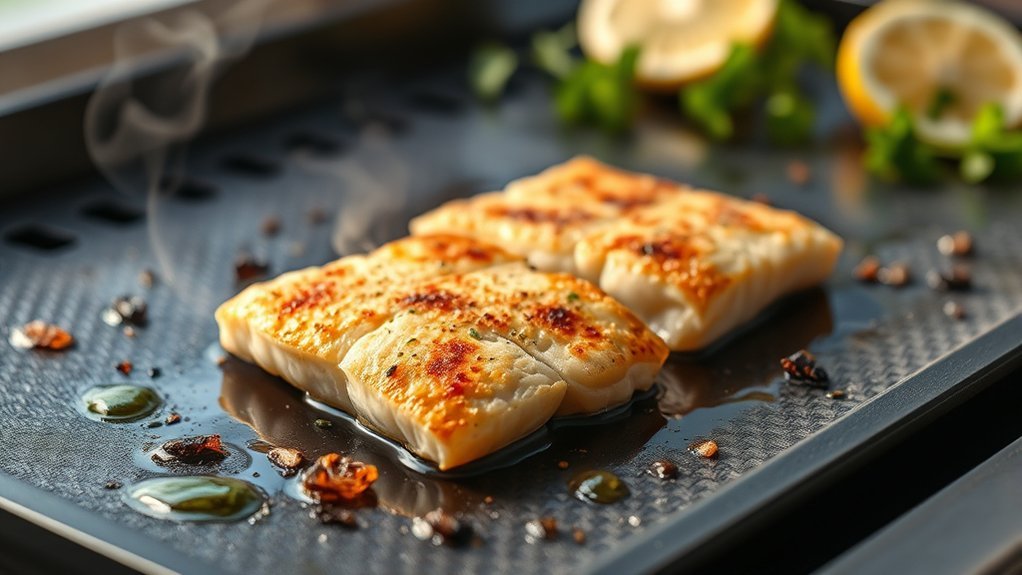cooking catfish on a blackstone griddle