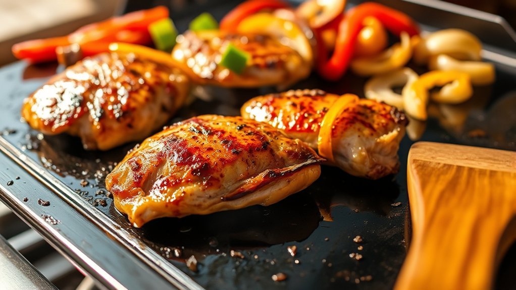 cooking chicken on a blackstone griddle