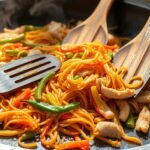 cooking lo mein on blackstone griddle