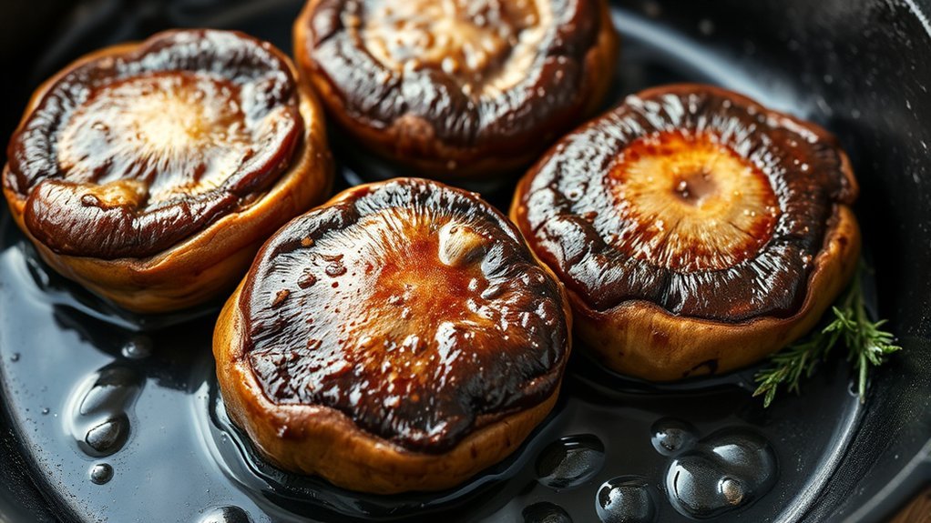 cooking portobello mushrooms in cast iron