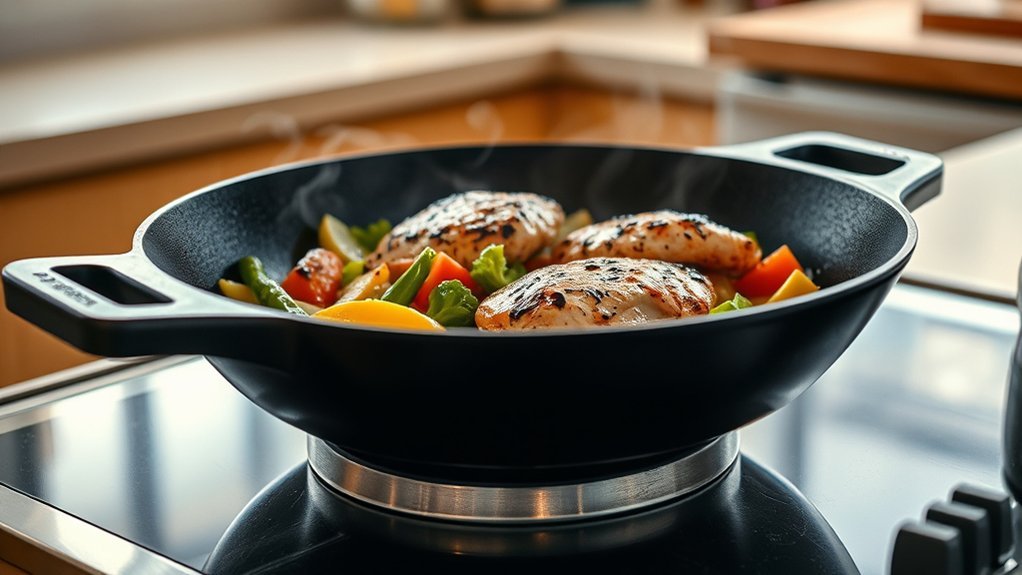 cooking vessel guide skillet usage