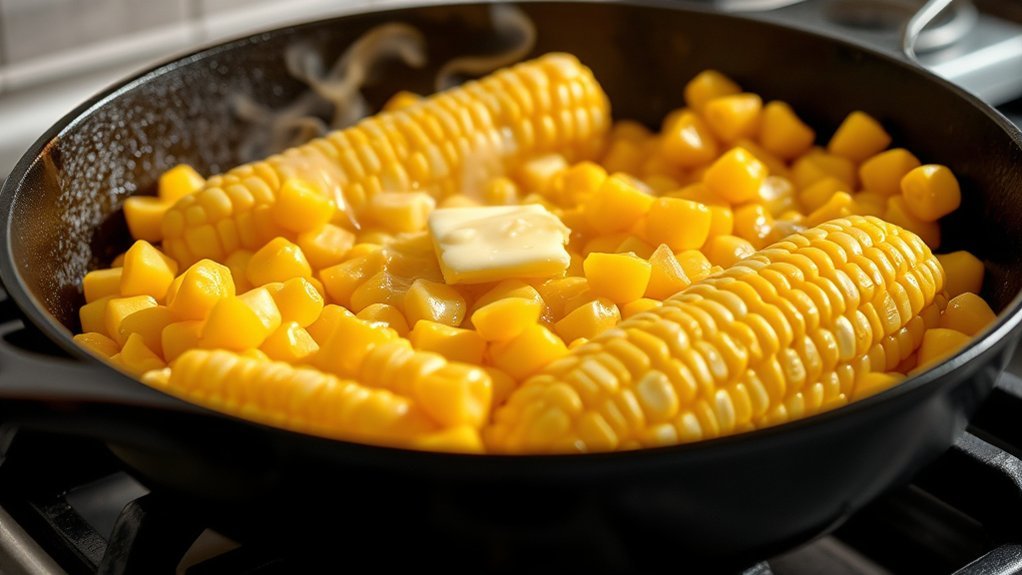 fresh corn skillet cook briefly