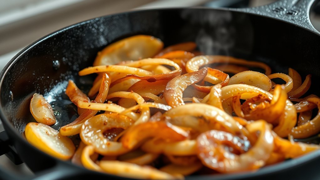 fried potatoes with onions skillet