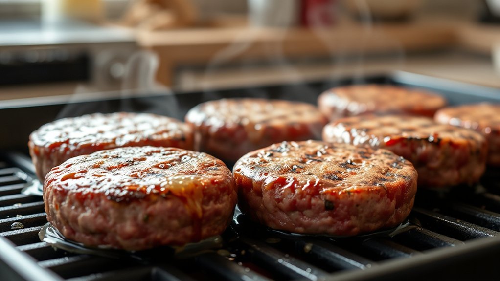 frozen burgers griddle cook time