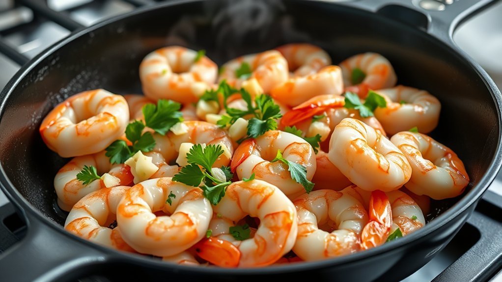 garlic shrimp skillet method