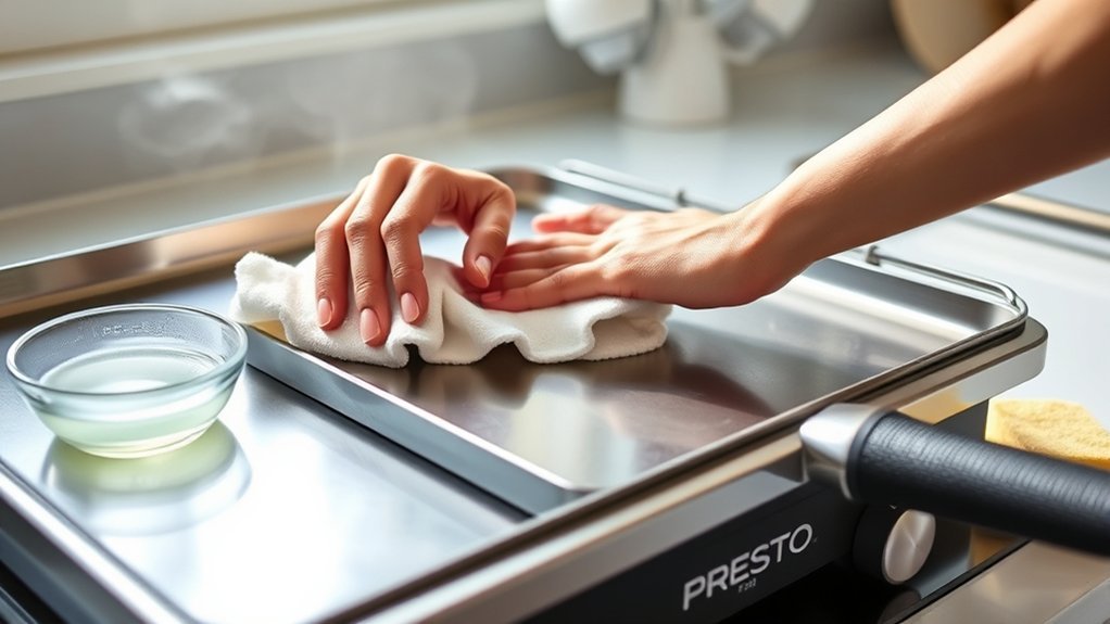 how to clean a griddle
