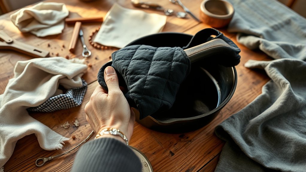 how to craft skillet handle cover