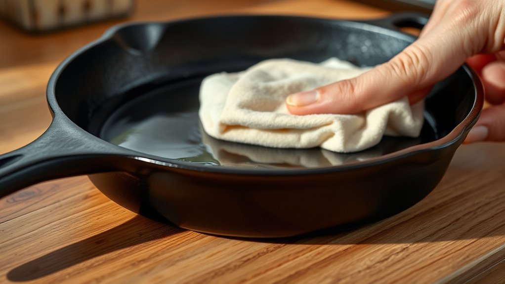 how to glaze cast iron skillet
