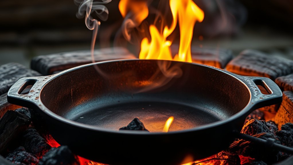 how to heat and season skillet
