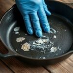 how to remove paint from skillet