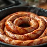 how to skillet roast rope sausage