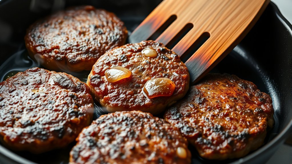 juicy skillet hamburger cooking method
