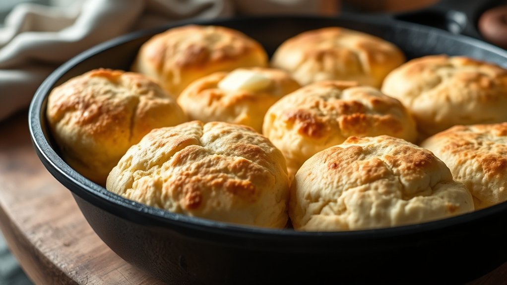 making biscuits in cast iron skillet