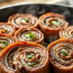 premade steak pinwheels skillet cooking