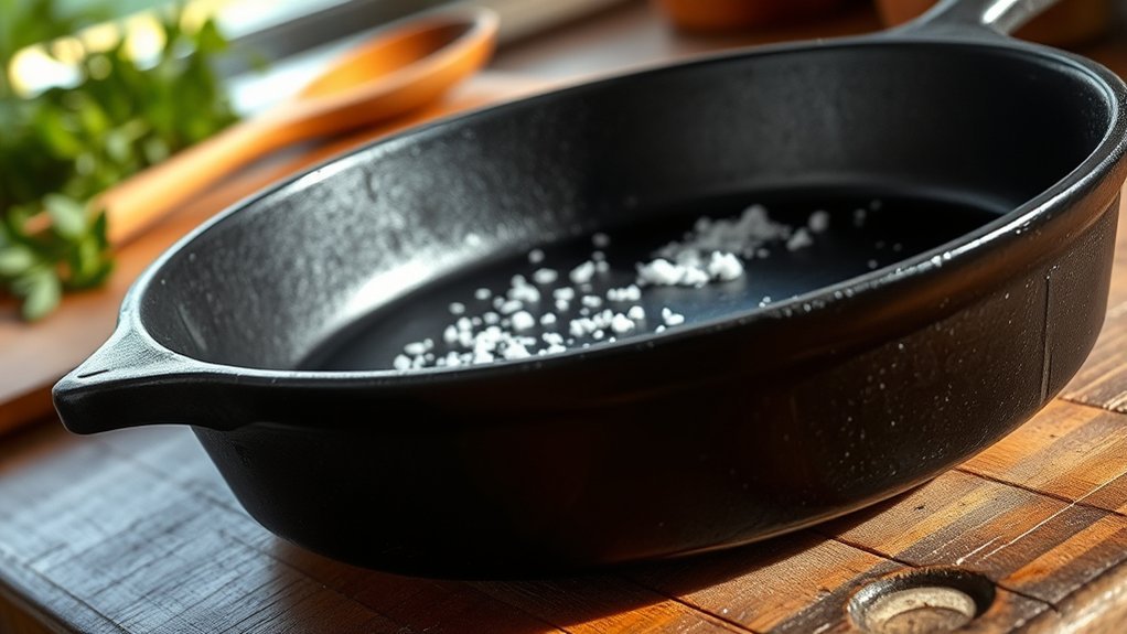 salt for seasoning cast iron skillet