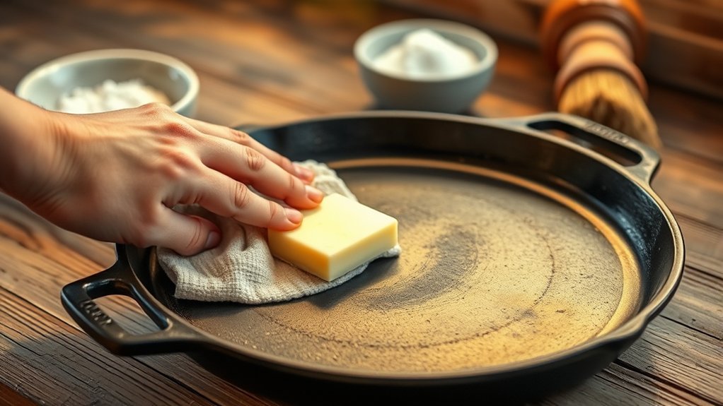 seasoning and cleaning griddle properly