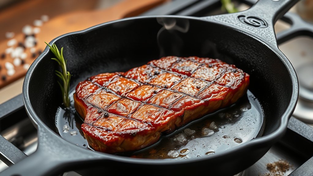 skillet cooked thin steak method