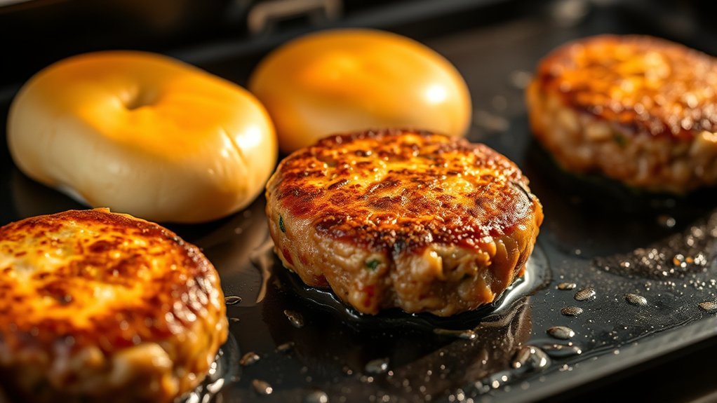 sliders on a griddle