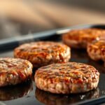 smash burgers on griddle