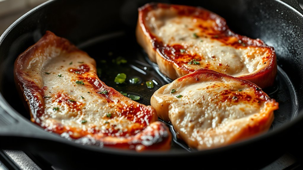 thin pork chops skillet cooking