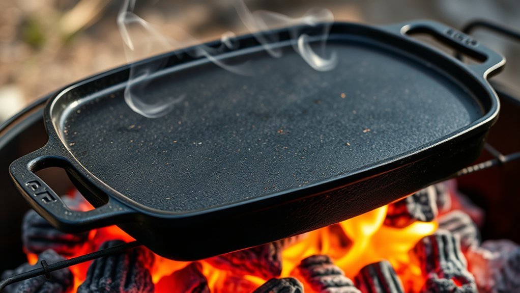 using cast iron griddle grill compatible