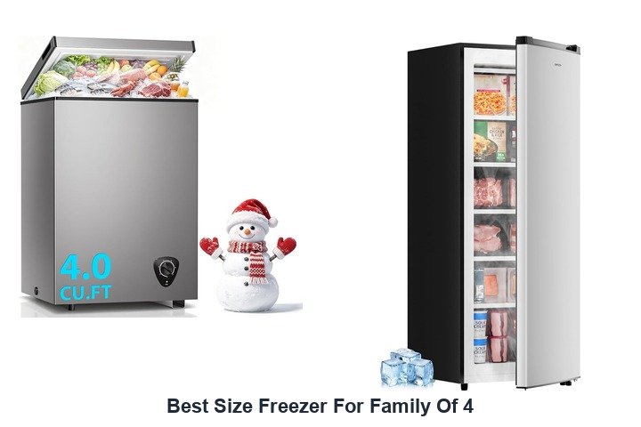 best size freezer for family of 4